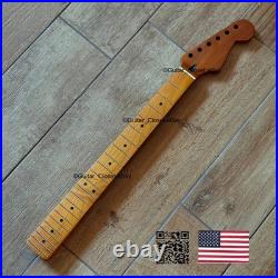 Roasted Maple Strat Neck Nitro Satin Stratocaster Fits Warmoth & Fender SM02G Roasted Maple Strat Neck Nitro Satin Stratocaster Fits Warmoth & Fender SM02G