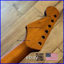 Roasted Maple Strat Neck Nitro Satin Stratocaster Fits Warmoth & Fender SM02Y