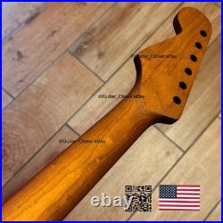 Roasted Maple Strat Neck Satin Stratocaster Fits Warmoth & Fender Body SM029