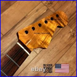 SALE Roasted Flame Maple Rosewood Strat Neck Stratocaster fits Fender body 2SRH