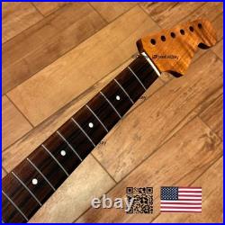 SALE Roasted Flame Maple Rosewood Strat Neck Stratocaster fits Fender body 2SRH