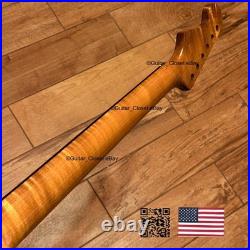 SALE Roasted Flame Maple Rosewood Strat Neck Stratocaster fits Fender body 2SRH