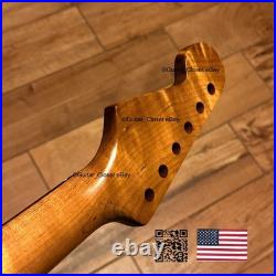 SALE Roasted Flame Maple Rosewood Strat Neck Stratocaster fits Fender body 2SRH