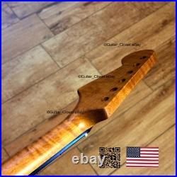 SALE Roasted Flame Maple Rosewood Strat Neck Stratocaster fits Fender body 2SRI
