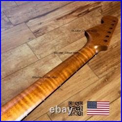 SALE Roasted Flame Maple Rosewood Strat Neck Stratocaster fits Fender body 2SRI