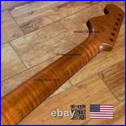 SALE Roasted Flame Maple Rosewood Strat Neck Stratocaster fits Fender body 2SRI