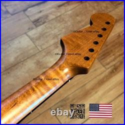 SALE Roasted Flame Maple Rosewood Strat Neck Stratocaster fits Fender body 2SRI