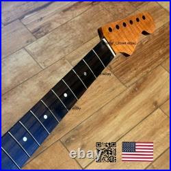 SALE Roasted Flame Maple Rosewood Strat Neck Stratocaster fits Fender body 2SRI