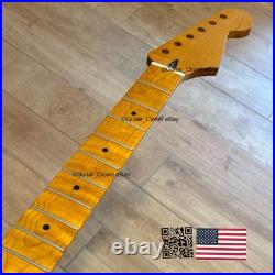 SALE Roasted Flame Maple Stainless Strat Guitar Neck Satin Fits Fender SM22BJ