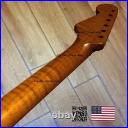 SALE Roasted Flame Maple Strat Guitar Neck Stratocaster Fits Fender Warmoth SM2L