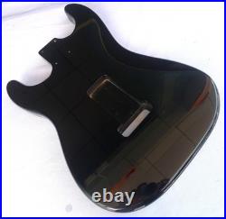 Strat Guitar Body, 2 pcs Centre Joined North American Alder SSS Black 1.99kg
