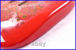 Strat Guitar Body 3pcs North American Alder Paisley Red/Silver 2.1kg