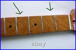 Stratocaster 22 JUMBO Frets/Guitar Neck /Roasted, fits/Warmoth, Fender STRAT 2of3