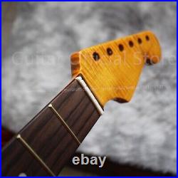 Stratocaster Flame Maple light Electric Guitar Neck Rosewood Fingerboard Neck