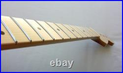 Stratocaster Neck-(43mm) Nut WithNat/ 22 Med J Frets/Bone Nut/fits Fender, Warmoth