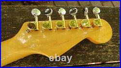 Stratocaster neck MIJ Allparts lefty with chrome/gold tuners