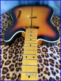 Telecaster Neck Through Body Nitro Satin Stainless Steel Frets Guitar Monkey
