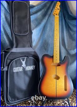Telecaster Neck Through Body Nitro Satin Stainless Steel Frets Guitar Monkey
