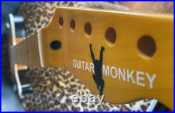 Telecaster Neck Through Body Nitro Satin Stainless Steel Frets Guitar Monkey
