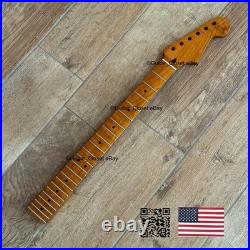 U23099 Roasted Flame Maple Strat Guitar Neck Satin Fits Fender Warmoth G1N