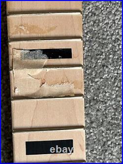 Unfinished Fender American Stratocaster guitar neck block inlays