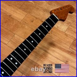 Unfinished Roasted Maple Rosewood Strat Neck Fits Warmoth & Fender body uSRA