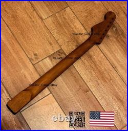 Unfinished Roasted Maple Rosewood Strat Neck Fits Warmoth & Fender body uSRA