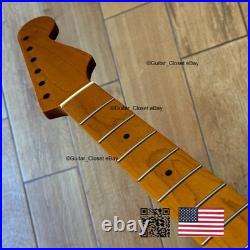 Unfinished Roasted Maple Strat Neck Stratocaster Fits Warmoth & Fender SM02K Unfinished Roasted Maple Strat Neck Stratocaster Fits Warmoth & Fender SM02K