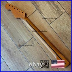 Unfinished Roasted Maple Strat Neck Stratocaster Fits Warmoth & Fender SM02K