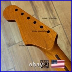 Unfinished Roasted Maple Strat Neck Stratocaster Fits Warmoth & Fender SM02K Unfinished Roasted Maple Strat Neck Stratocaster Fits Warmoth & Fender SM02K