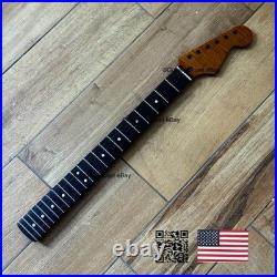 V-Shaped Roasted Flame Maple Rosewood Strat Neck Fits Fender & Fender VSSRH