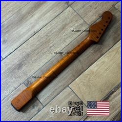 V-Shaped Roasted Flame Maple Rosewood Strat Neck Fits Fender & Fender VSSRH