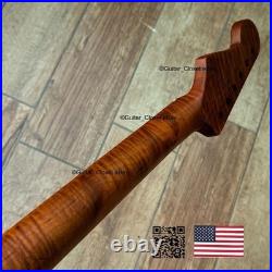 V-Shaped Roasted Flame Maple Strat Guitar Neck Satin Fits Fender Warmoth VsSMA