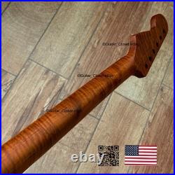 V-Shaped Roasted Flame Maple Strat Guitar Neck Satin Fits Fender Warmoth VsSMA