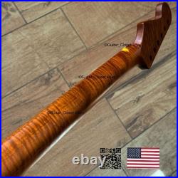 V-Shaped Roasted Flame Maple Strat Guitar Neck Satin Fits Fender Warmoth VsSMA