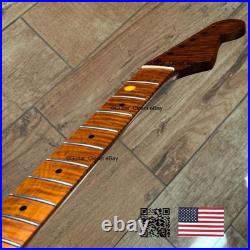 V-Shaped Roasted Flame Maple Strat Guitar Neck Satin Fits Fender Warmoth VsSMA
