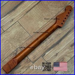 V-Shaped Roasted Flame Maple Strat Guitar Neck Satin Fits Fender Warmoth VsSMA