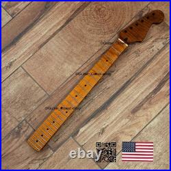 V-Shaped Roasted Flame Maple Strat Guitar Neck Satin Fits Fender Warmoth VsSMD