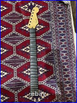 Vintage 1983 Fender Stratocaster Electric Guitar Neck Ebony On Maple Scalloped