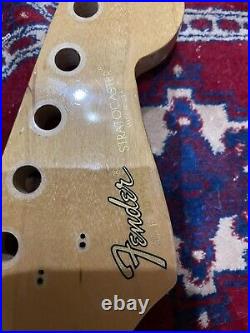 Vintage 1983 Fender Stratocaster Electric Guitar Neck Ebony On Maple Scalloped