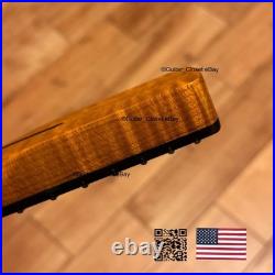 Vintage 21 Fret Roasted Flame Maple Rosewood Strat Neck Fits Fender Warmoth vSRW