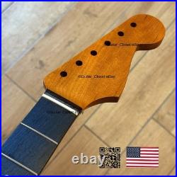 Vintage 21 Fret Roasted Maple Rosewood Strat Neck Nitro Satin Fit Fender vSR1C Vintage 21 Fret Roasted Maple Rosewood Strat Neck Nitro Satin Fit Fender vSR1C