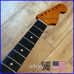 Vintage 21 Fret Roasted Maple Rosewood Strat Neck Nitro Satin Fit Fender vSR1C Vintage 21 Fret Roasted Maple Rosewood Strat Neck Nitro Satin Fit Fender vSR1C