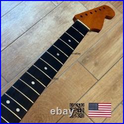 Vintage 21 Fret Roasted Maple Rosewood Strat Neck Nitro Satin Fit Fender vSR1C Vintage 21 Fret Roasted Maple Rosewood Strat Neck Nitro Satin Fit Fender vSR1C