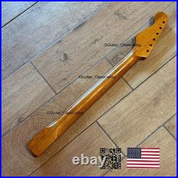 Vintage 21 Fret Roasted Maple Rosewood Strat Neck Nitro Satin Fit Fender vSR1C Vintage 21 Fret Roasted Maple Rosewood Strat Neck Nitro Satin Fit Fender vSR1C