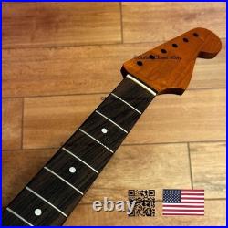 Vintage 21 Fret Roasted Maple Rosewood Strat Neck Nitro Satin Fit Fender vSR1E
