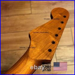 Vintage 21 Fret Roasted Maple Rosewood Strat Neck Nitro Satin Fit Fender vSR1E