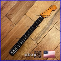 Vintage 21 Fret Roasted Maple Rosewood Strat Neck Nitro Satin Fit Fender vSR1E