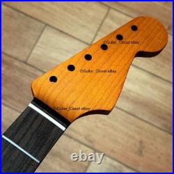 Vintage 21 Fret Roasted Maple Rosewood Strat Neck Nitro Satin Fit Fender vSR1F Vintage 21 Fret Roasted Maple Rosewood Strat Neck Nitro Satin Fit Fender vSR1F