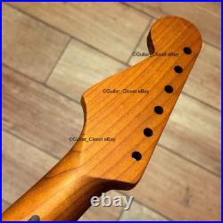 Vintage 21 Fret Roasted Maple Rosewood Strat Neck Nitro Satin Fit Fender vSR1F Vintage 21 Fret Roasted Maple Rosewood Strat Neck Nitro Satin Fit Fender vSR1F